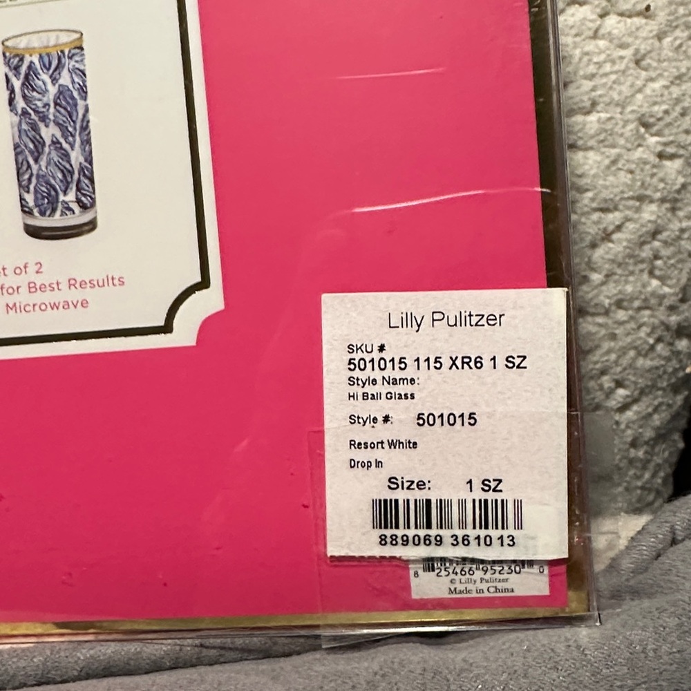Lilly Pulitzer Acrylic Drop In Hi ball Glasses - Picture 4 of 4